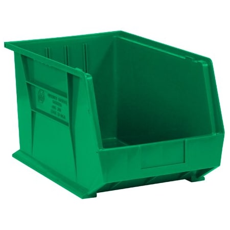 Bsc Preferred 18 x 11 x 10'' Green Plastic Stack & Hang Bin Boxes, 4PK BUY00013997